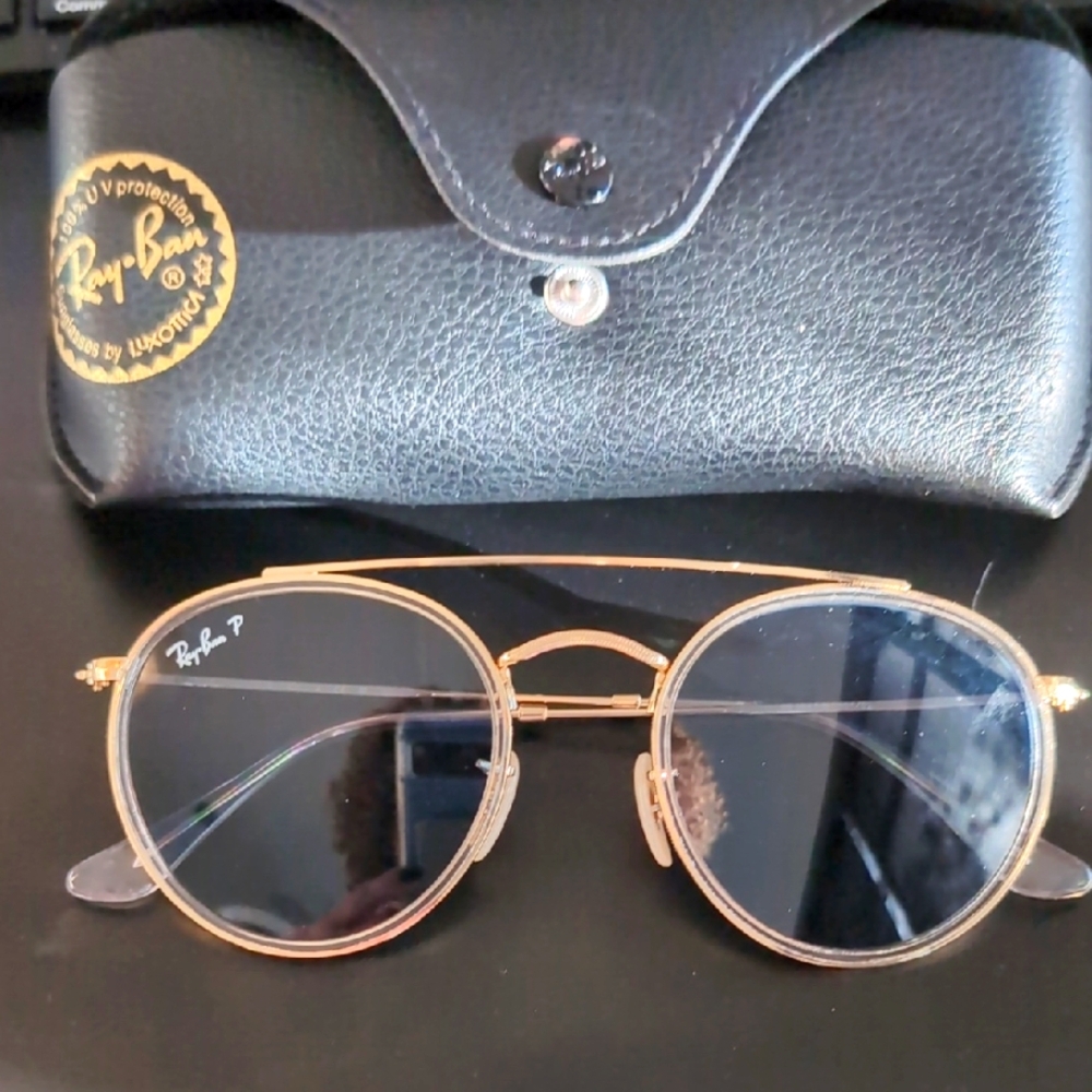 Ray Ban RB3647N Double Bridge Round Sunglasses
